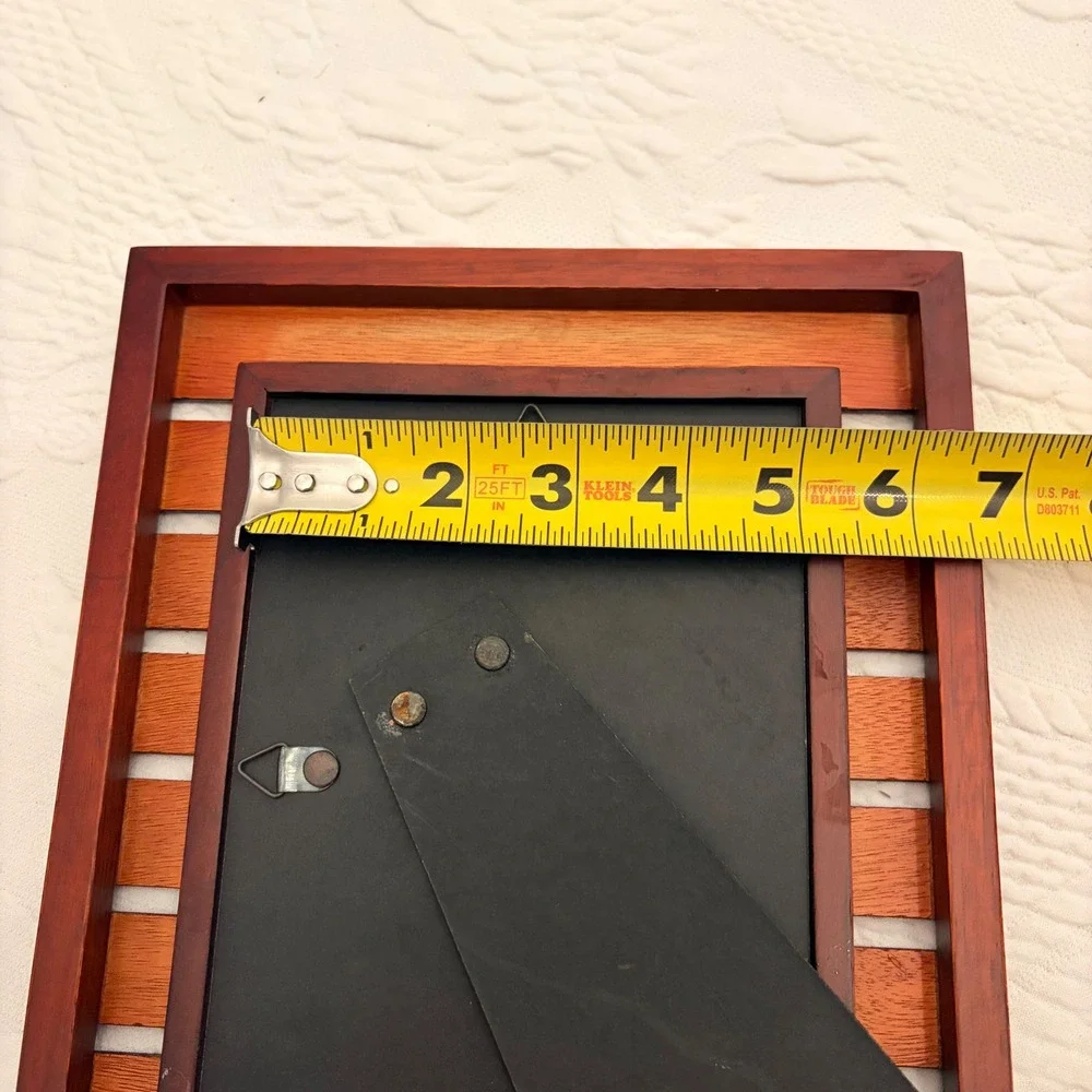 Mahogany Wood 5x7 Picture Frame Slatted Shutter Design Prinz Casual Living Brown